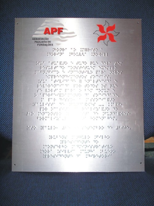  placas sinalização braille com sinalização braille